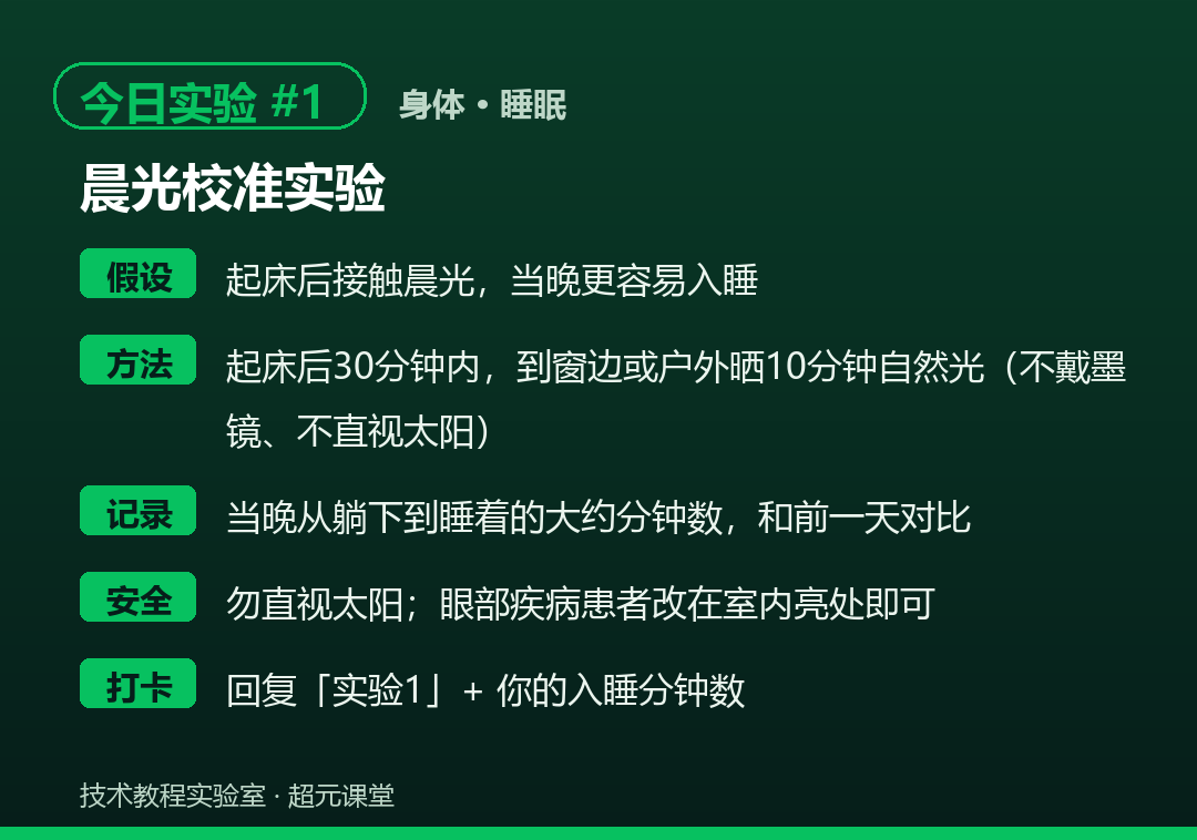 实验卡1 晨光校准实验